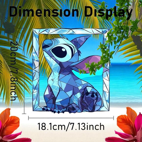 Stitch 8” Acrylic Suncatcher – Stained Glass Style Window Art - Picture 3 of 5